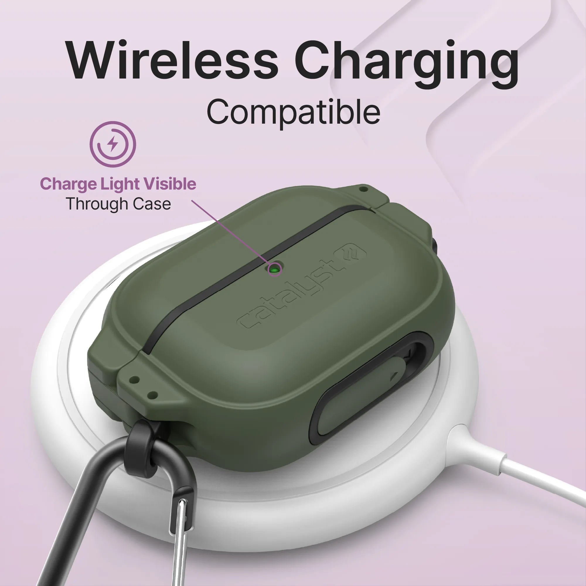 AirPods Pro (Gen 2/1) - 100M Waterproof Total Protection Case + Carabiner