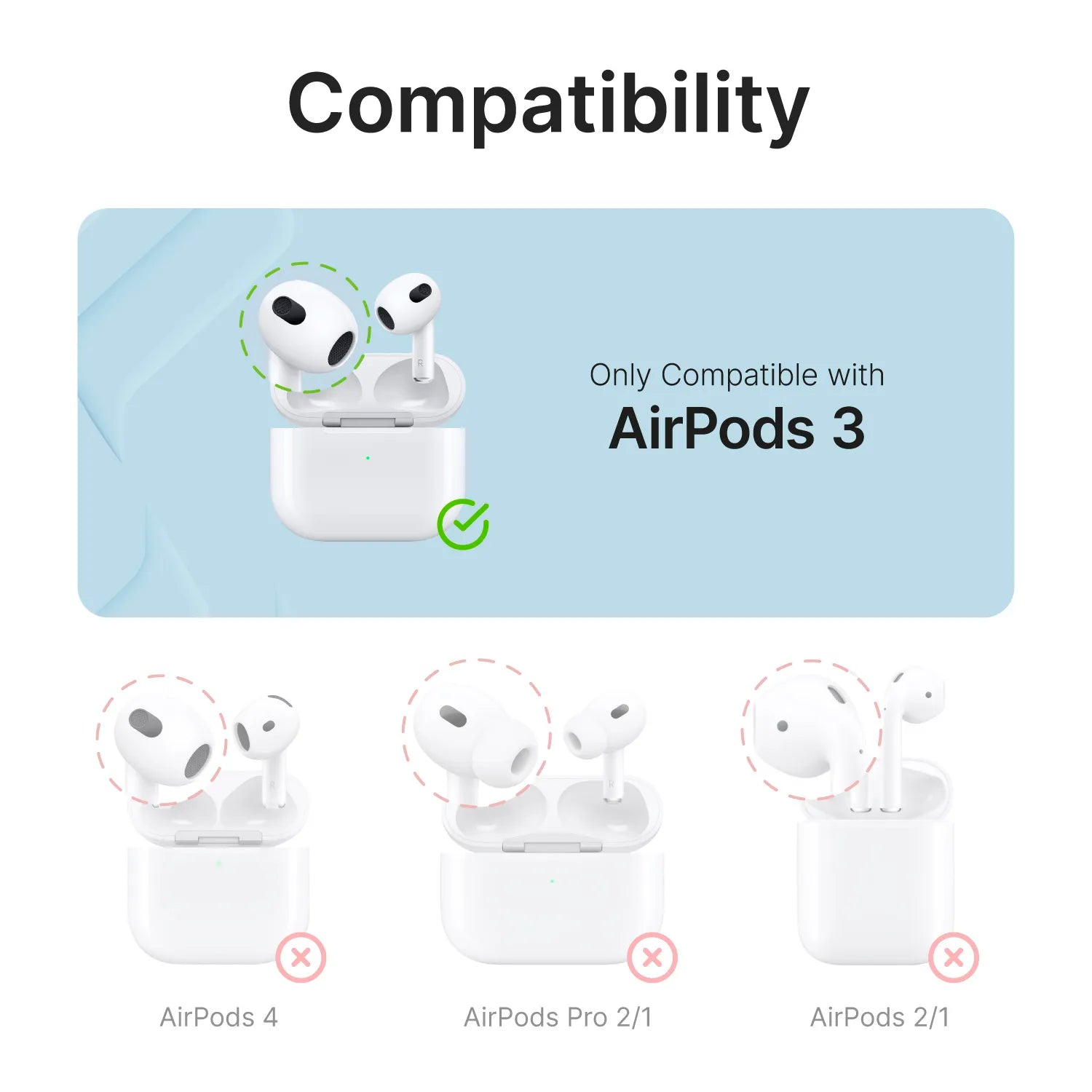 AirPods (Gen 3) - 100M Waterproof Total Protection Case + Carabiner-UK
