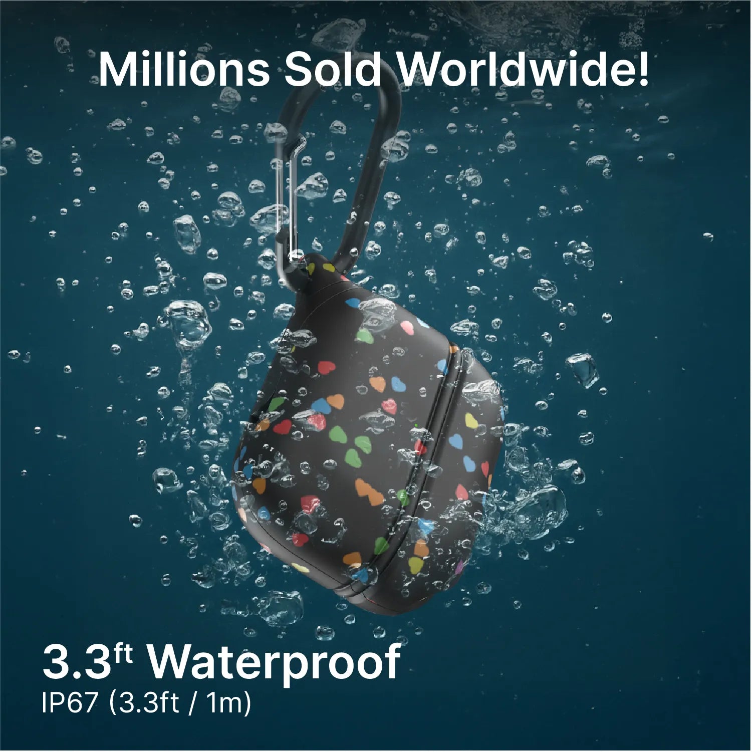 AirPods Pro (Gen 3/2/1) - Waterproof Case + Carabiner