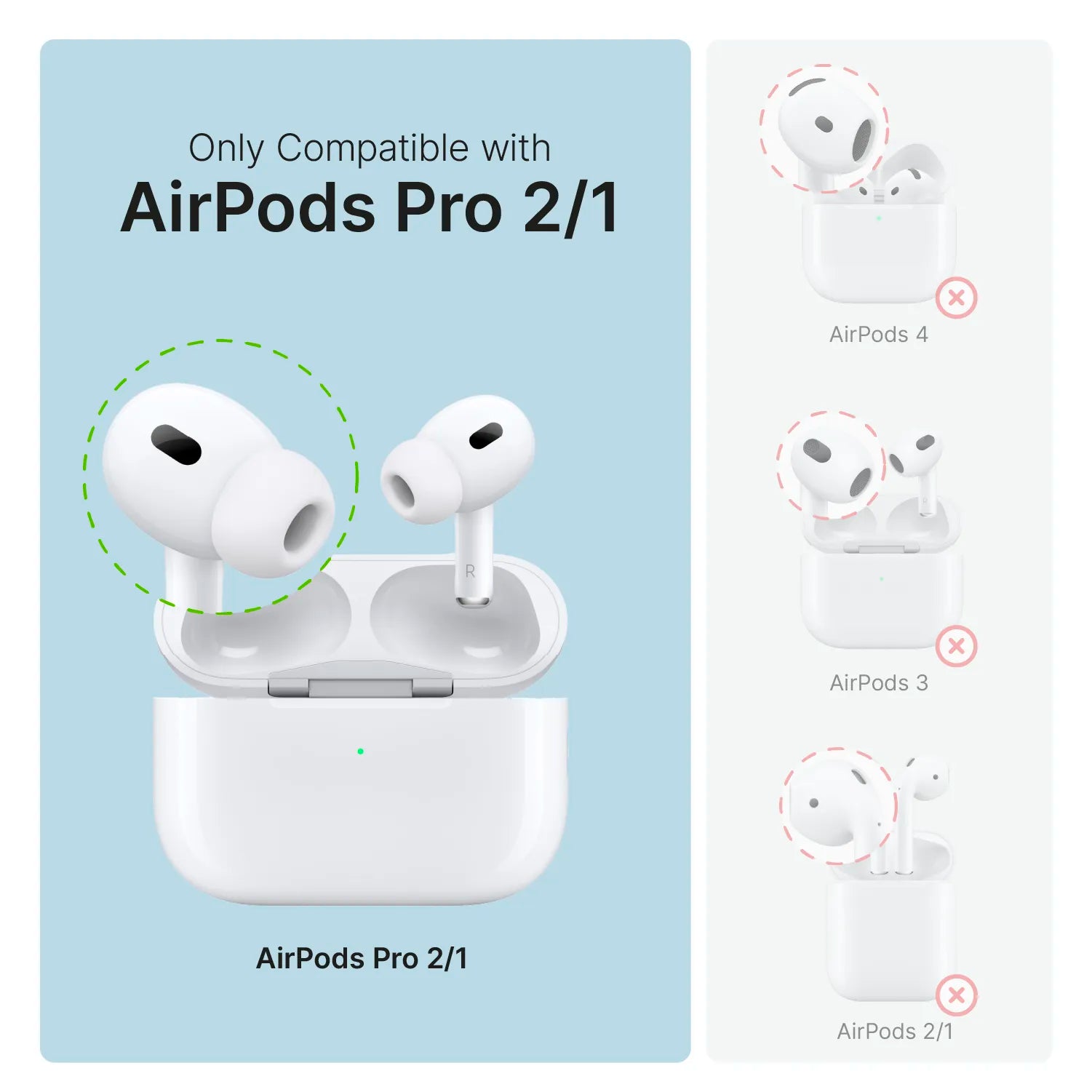 AirPods Pro (Gen 2/1) - 100M Waterproof Total Protection Case + Carabiner-UK
