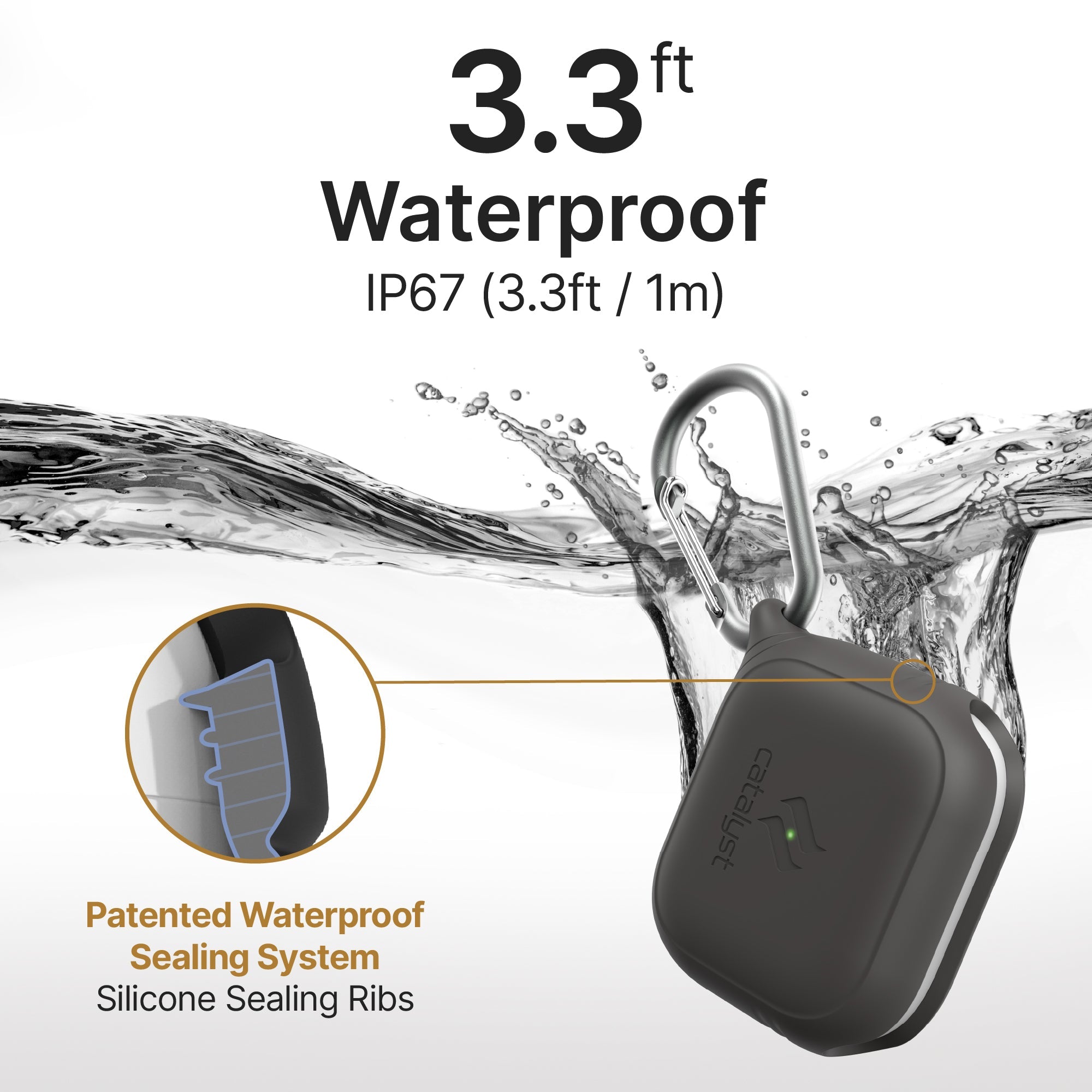 AirPods (Gen 3) - Waterproof Case + Carabiner-UK