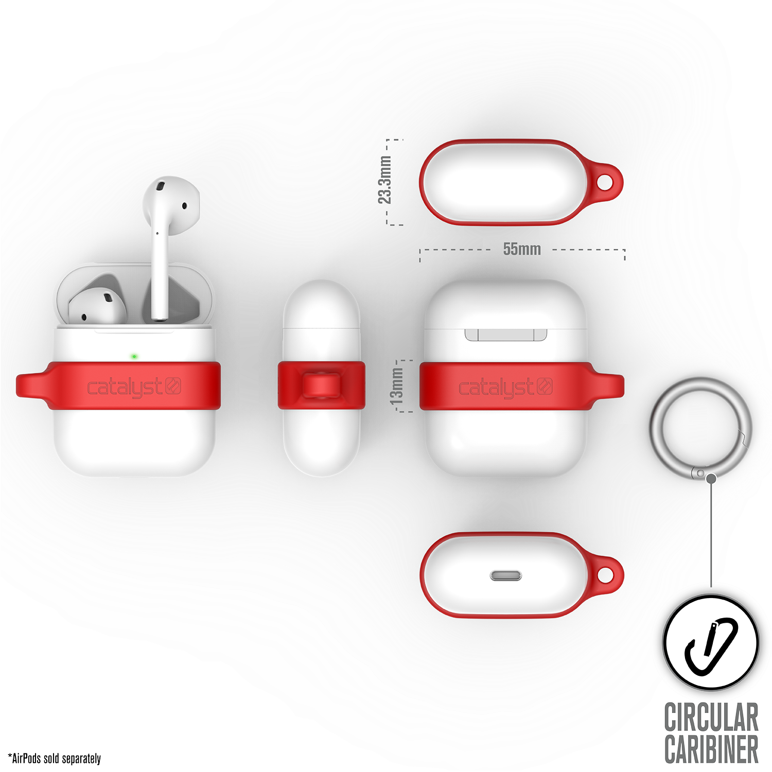 CATAPDLOOPRED | Minimalist Case for AirPods