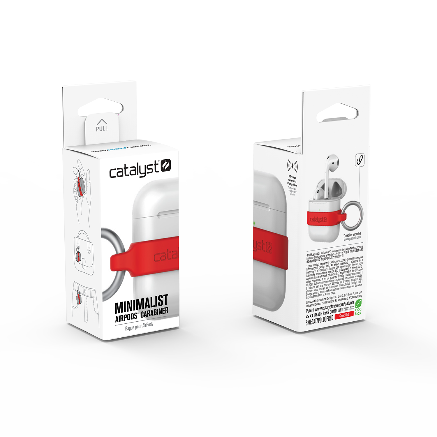 CATAPDLOOPRED | Minimalist Case for AirPods