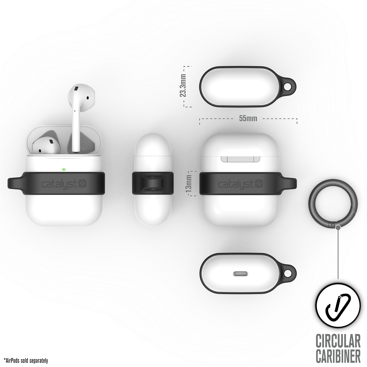 CATAPDLOOPBLK | Minimalist Case for AirPods