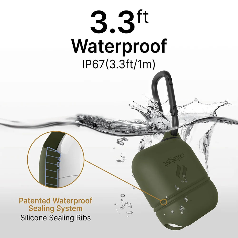 AirPods (Gen 2/1) - Waterproof Case + Carabiner-CA