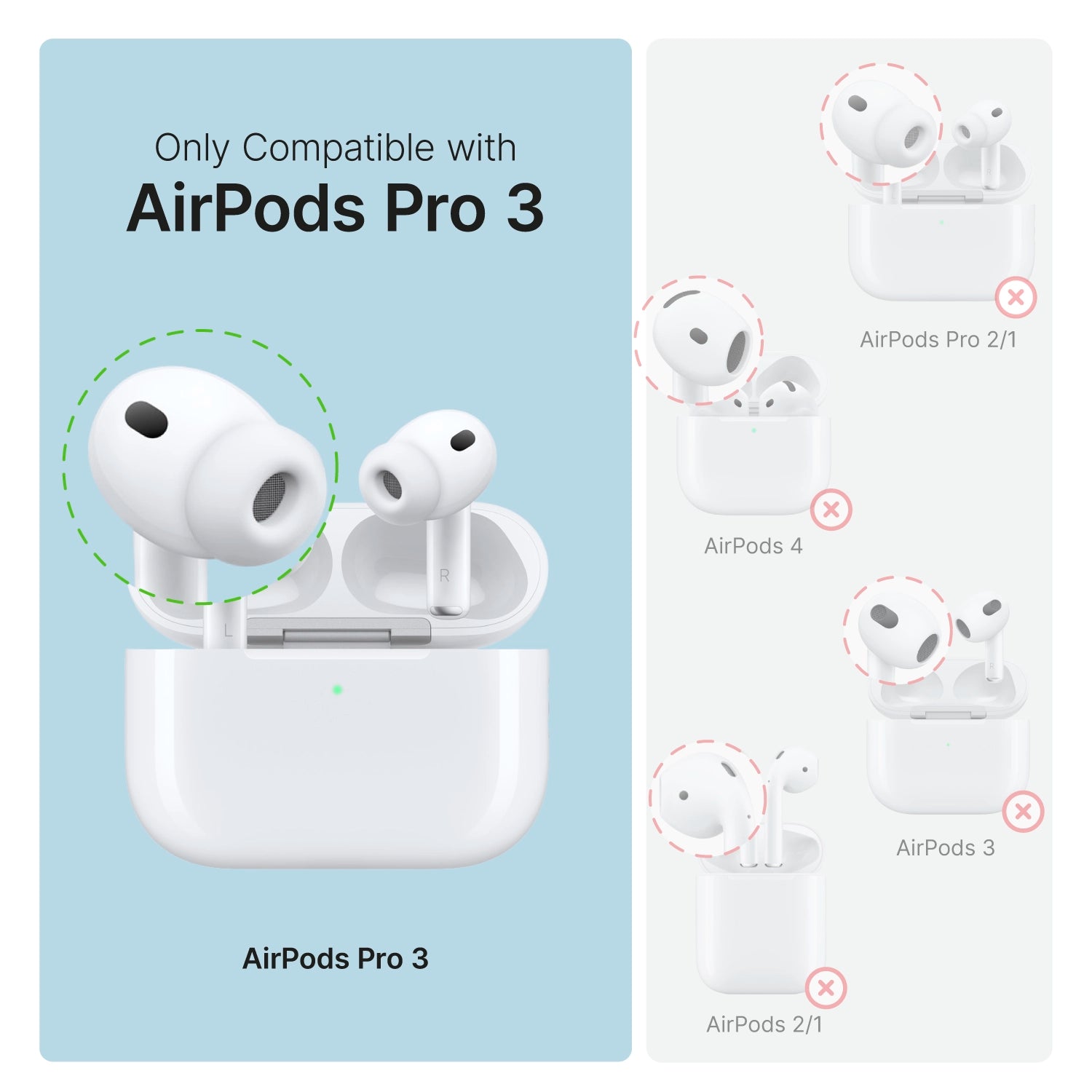 AirPods Pro 3 - 100M Waterproof Total Protection Case + Carabiner-CA