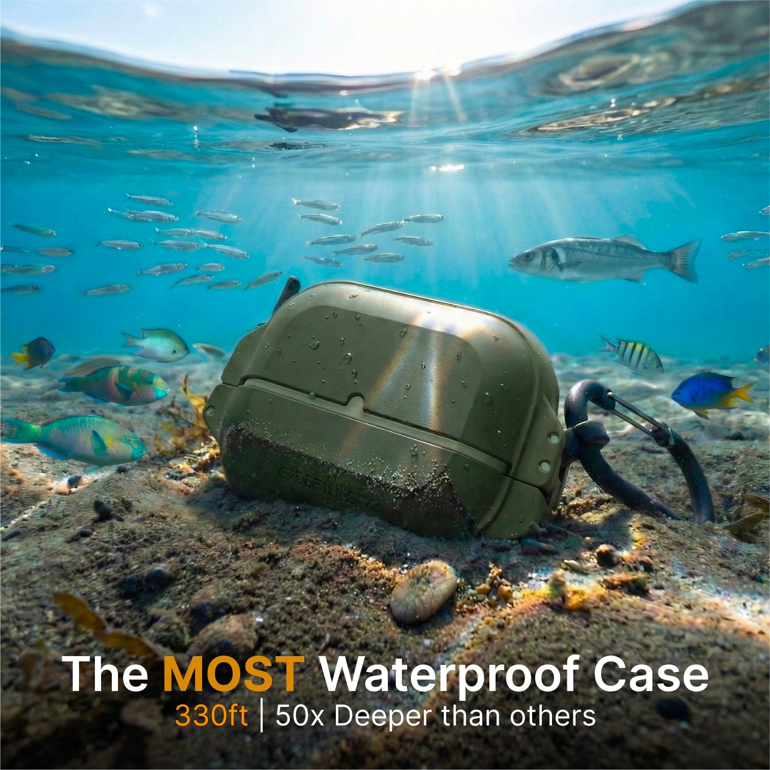 AirPods Pro 3 - 100M Waterproof Total Protection Case + Carabiner-CA