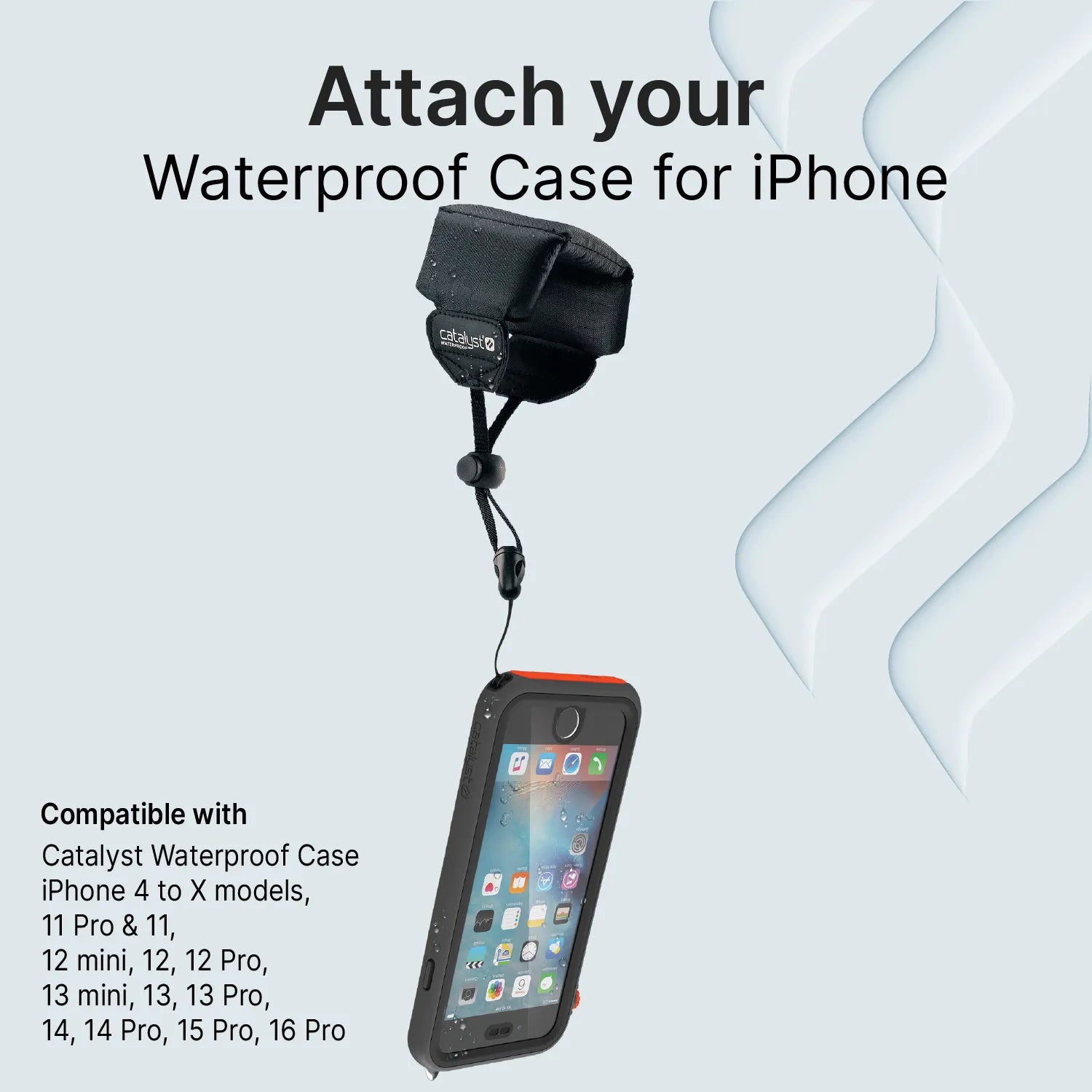 Floating Lanyard for Catalyst iPhone Case - Stealth Black