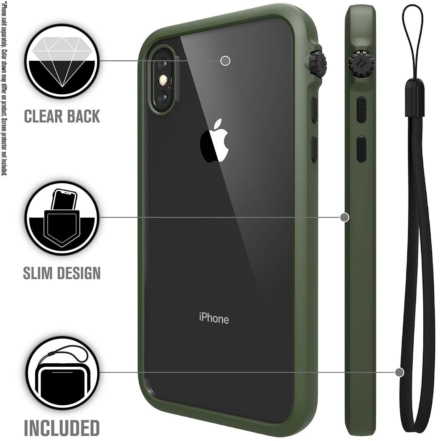 CATDRPHXGRN | Impact Protection Case for iPhone X/Xs