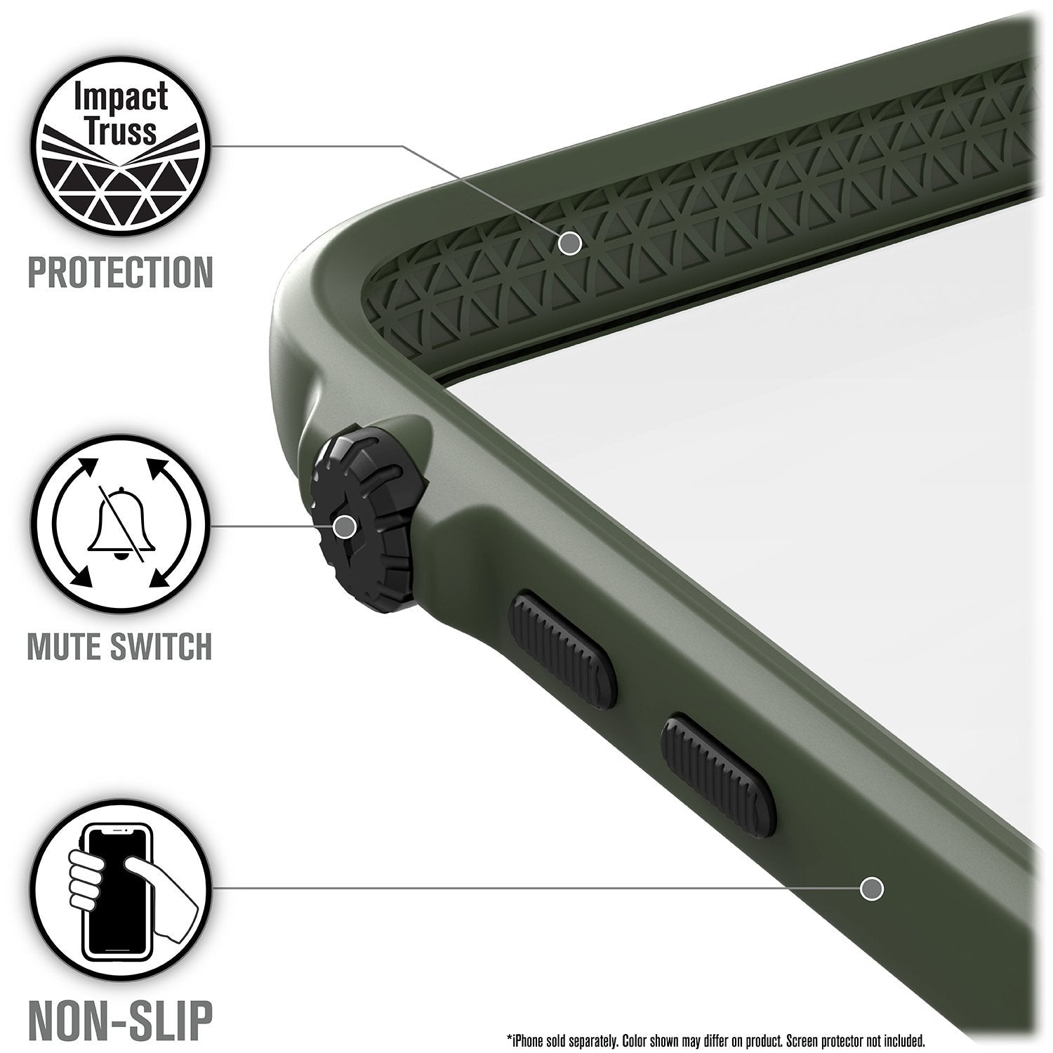 CATDRPHXGRN | Impact Protection Case for iPhone X/Xs