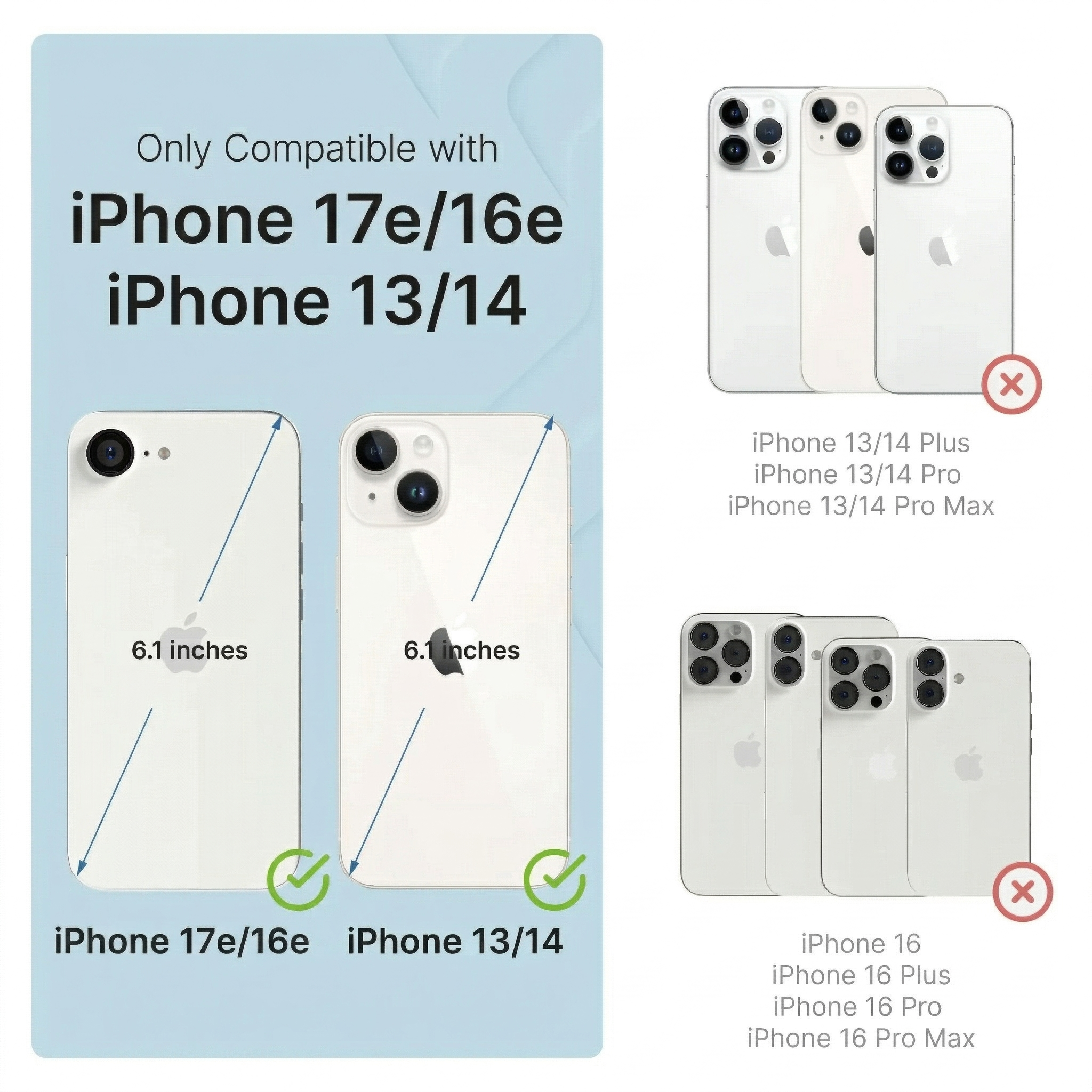 iPhone 17e / 16e / 14 / 13 - Tempered Glass Screen Protector