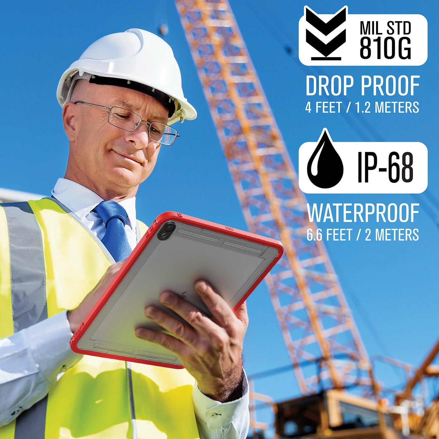 CATIPDPRO12RED3 | Waterproof Case for 12.9" iPad Pro (2018/3rd gen)