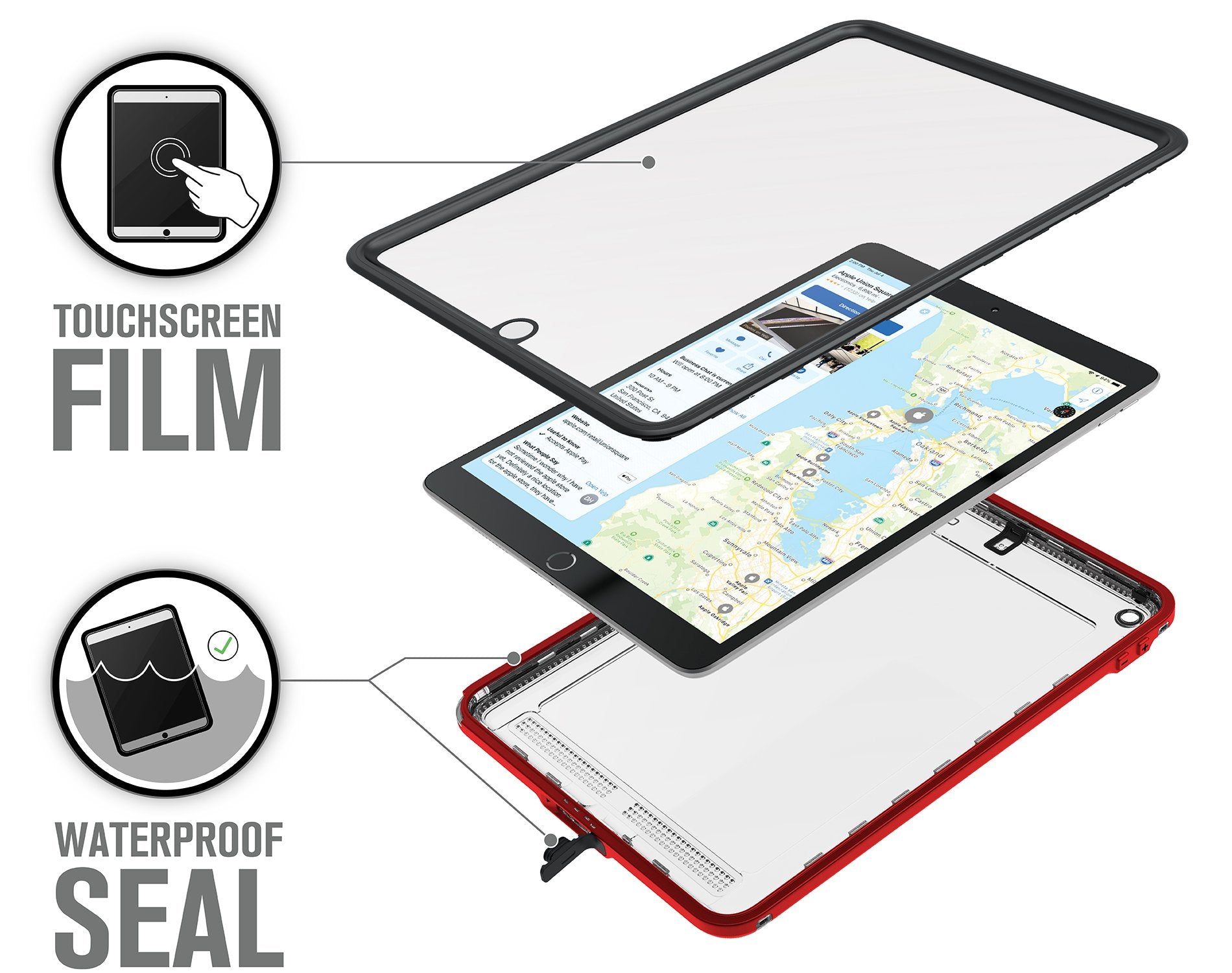 CATIPDAIR3RED | Waterproof Case for 10.5" iPad Air (3rd Gen - 2019)