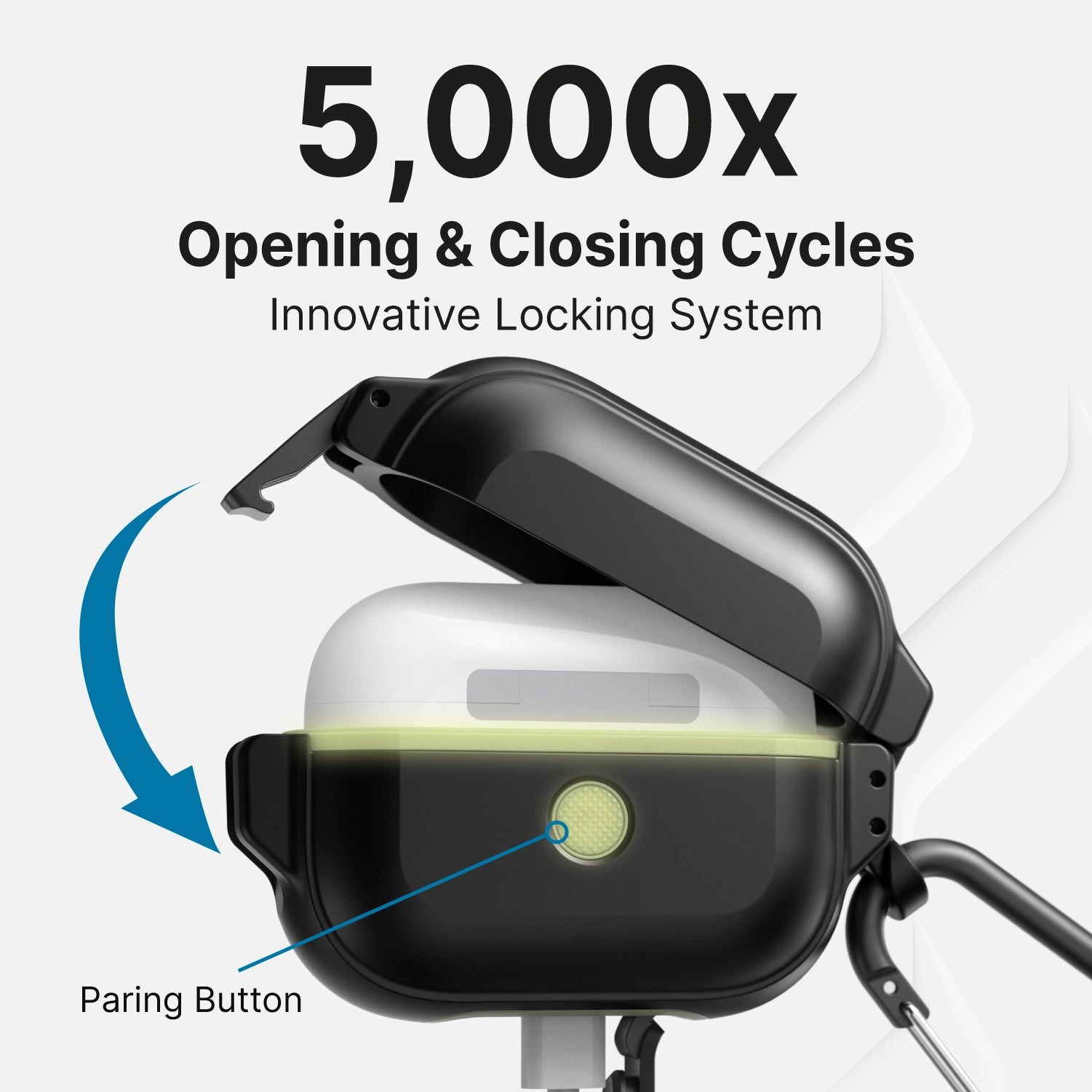 AirPods Pro (Gen 2/1) - 100M Waterproof Total Protection Case + Carabiner