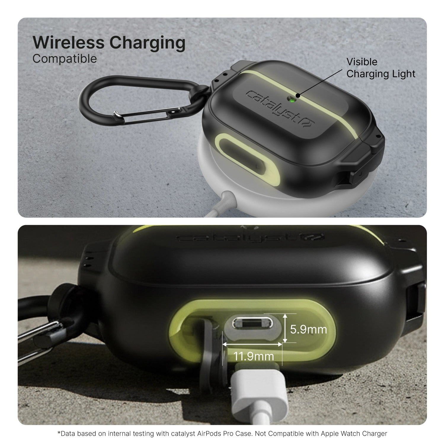 AirPods Pro (Gen 2/1) - 100M Waterproof Total Protection Case + Carabiner