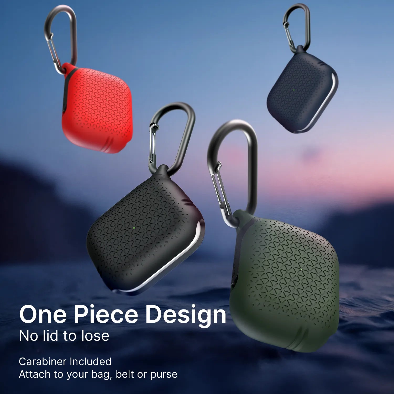 AirPods Pro (Gen 3/2/1) - Waterproof Case + Carabiner
