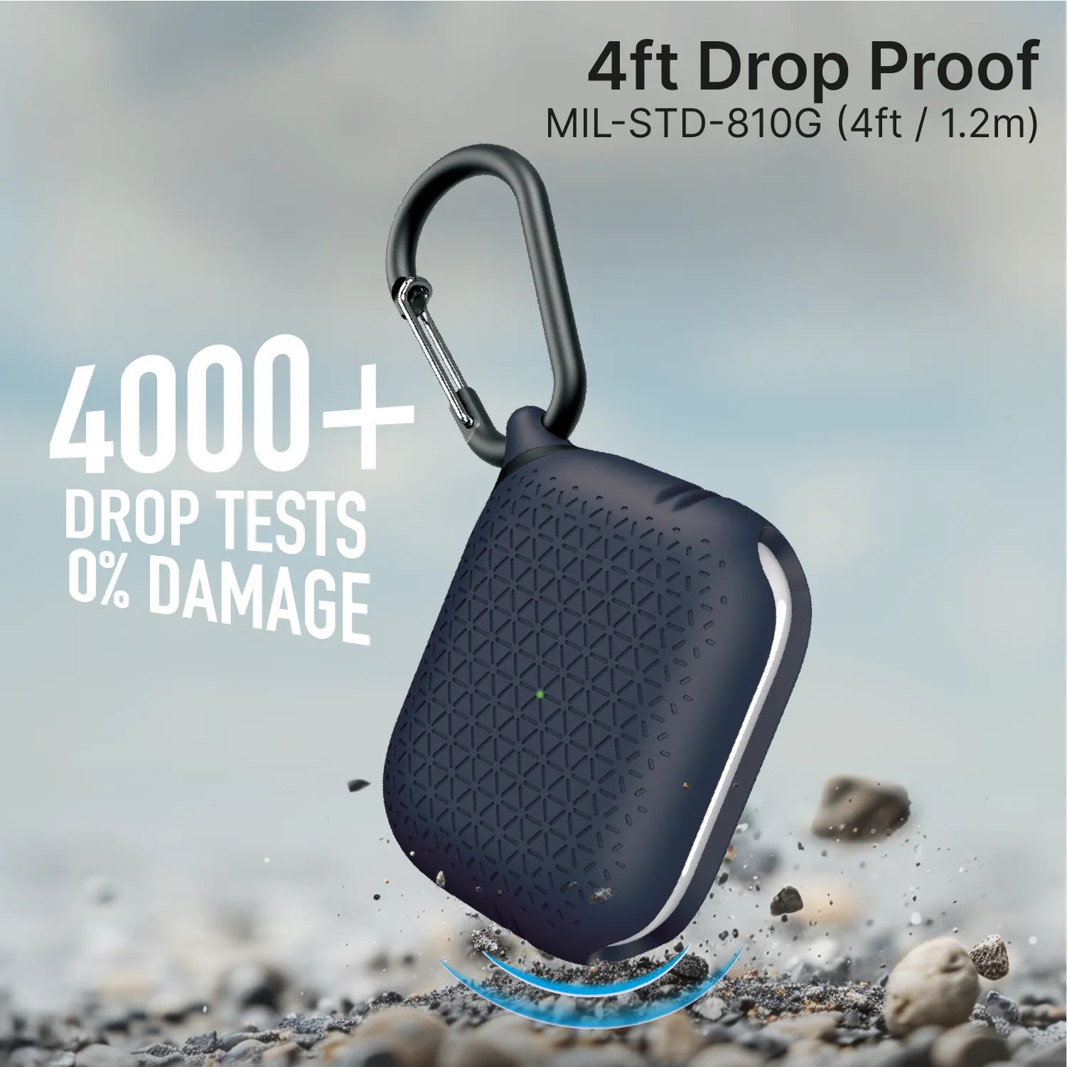 AirPods Pro (Gen 3/2/1) - Waterproof Case + Carabiner