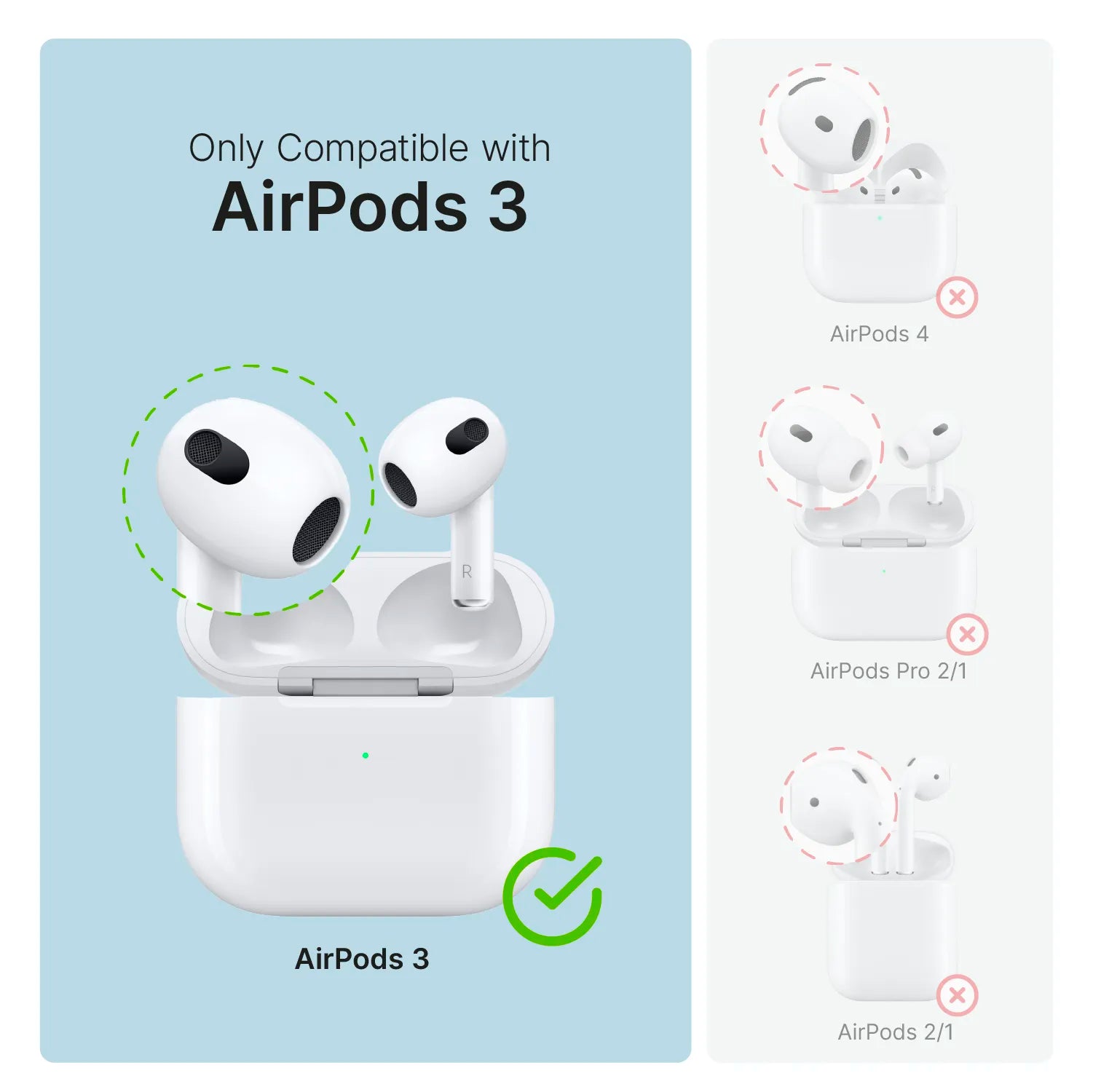 AirPods (Gen 3) - Waterproof Case + Carabiner