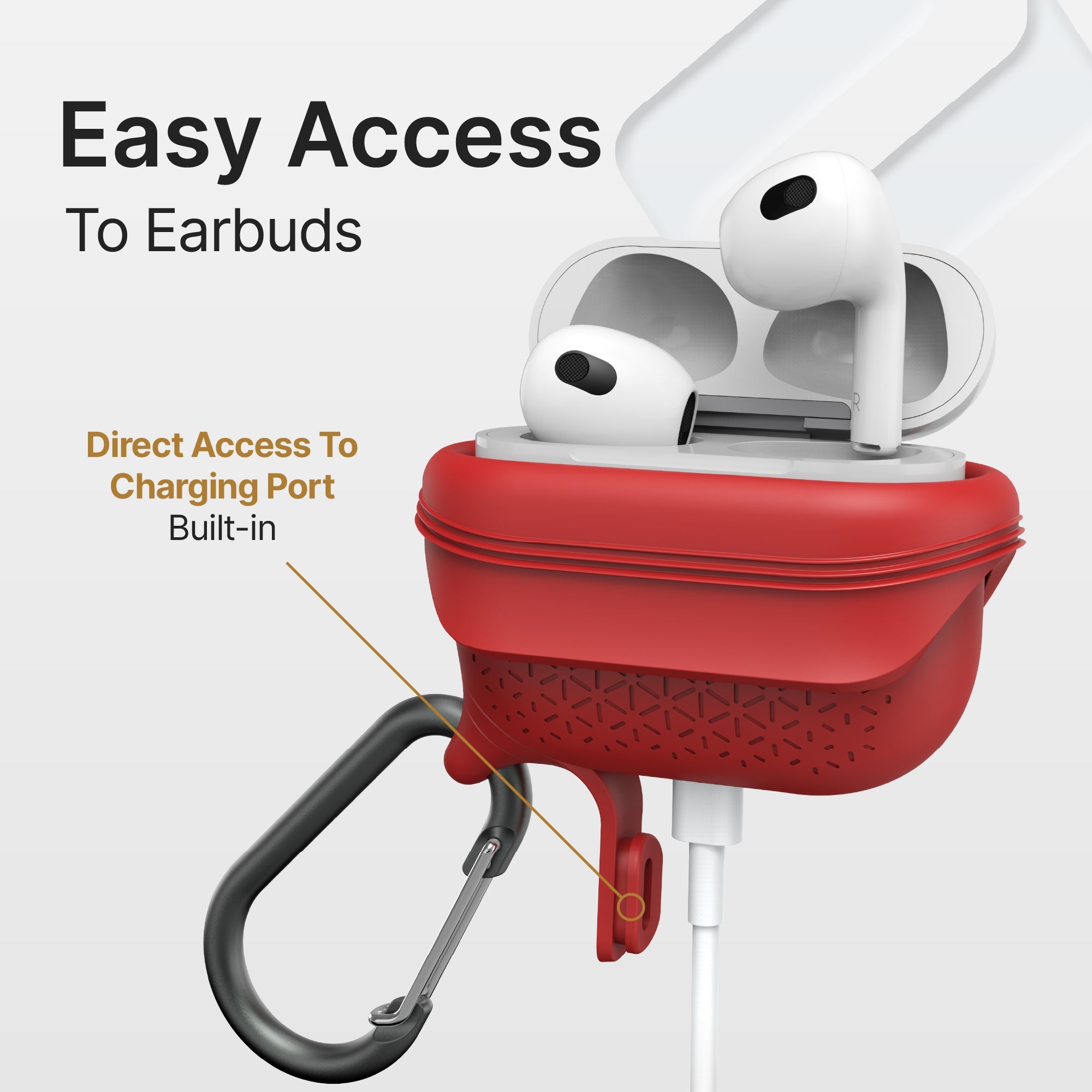 AirPods (Gen 3) - Waterproof Case + Carabiner-UK