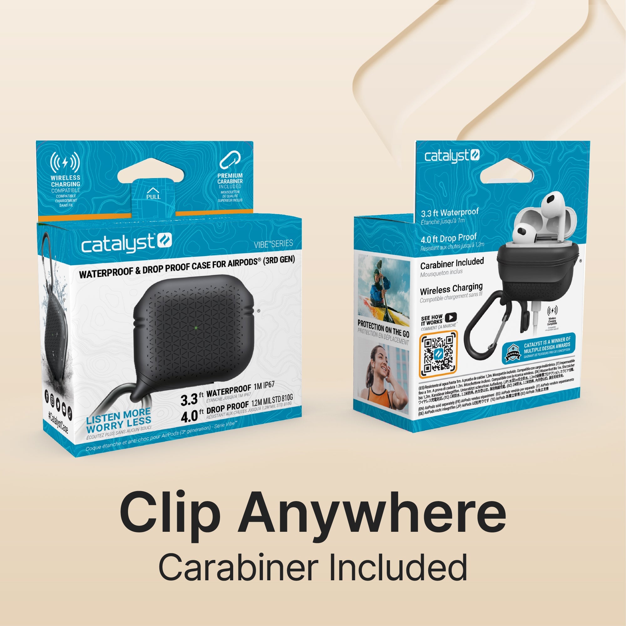 AirPods (Gen 3) - Waterproof Case + Carabiner-UK