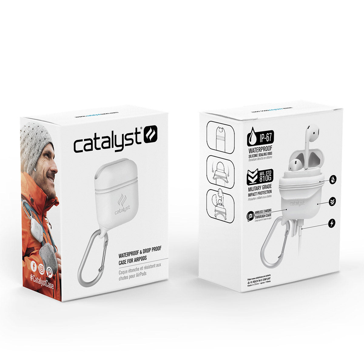 AirPods (Gen 2/1) - Waterproof Case + Carabiner-CA