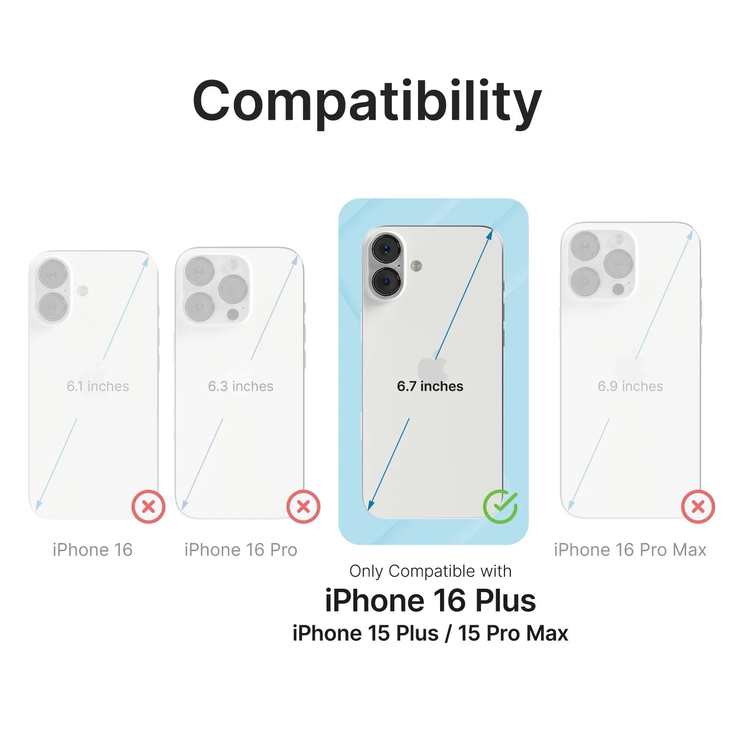 iPhone 16 Plus / 15 Plus / 15 Pro Max - Tempered Glass Screen Protector-UK