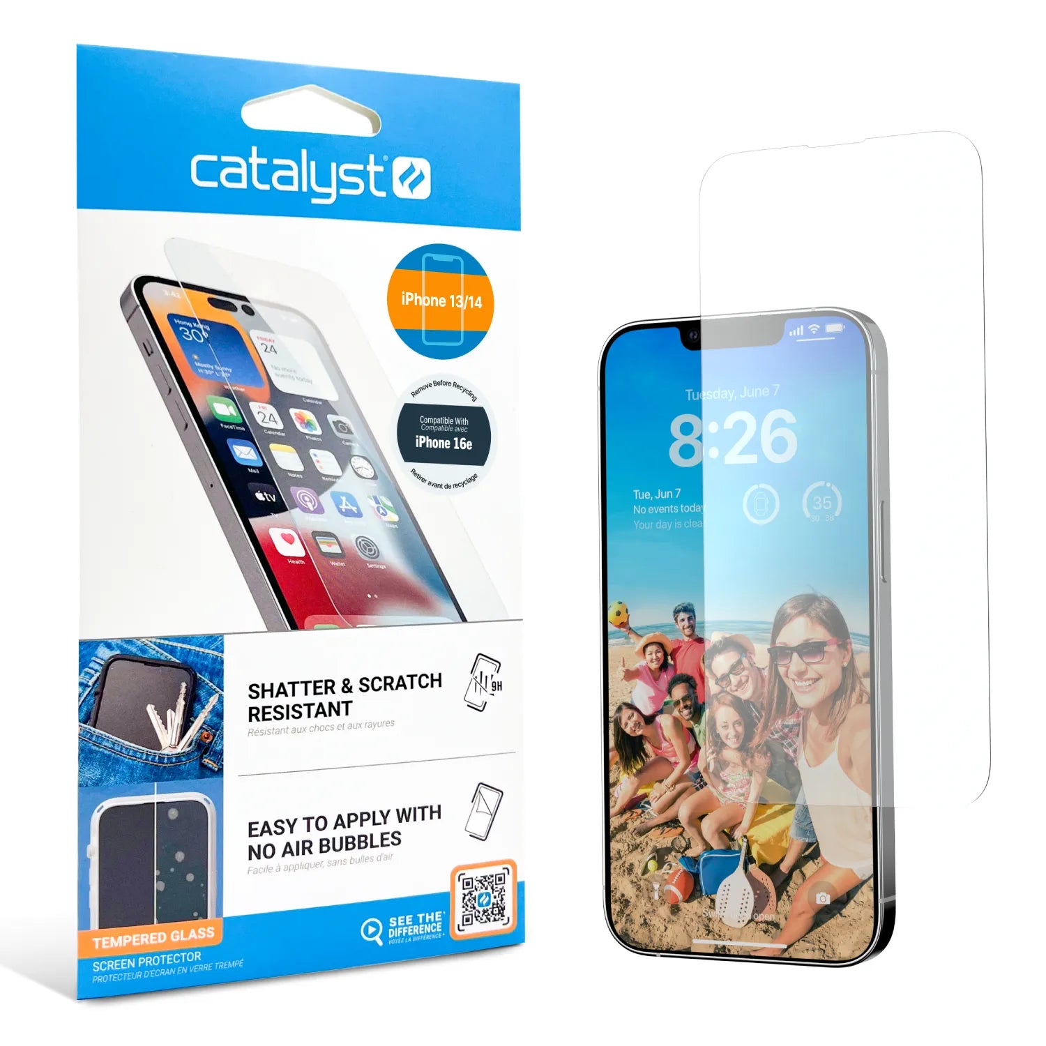 iPhone 14 - Tempered Glass Screen Protector-CA