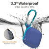 The Catalyst AirPods (Gen 4) Waterproof Case in blue, complete with a carabiner, is displayed against a splash effect. It boasts IP67 water resistance and features a patented sealing system with silicone ribs.