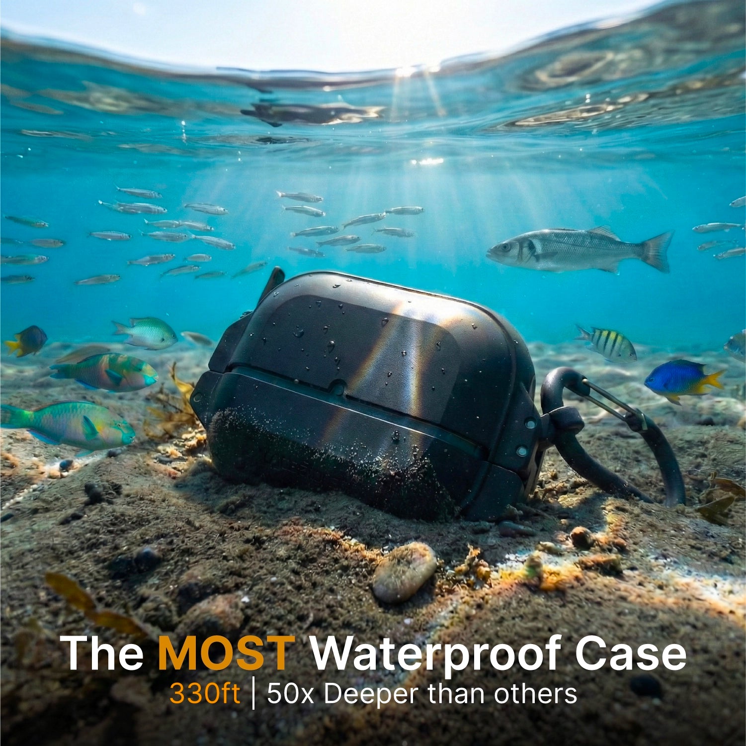 AirPods Pro 3 - 100M Waterproof Total Protection Case + Carabiner