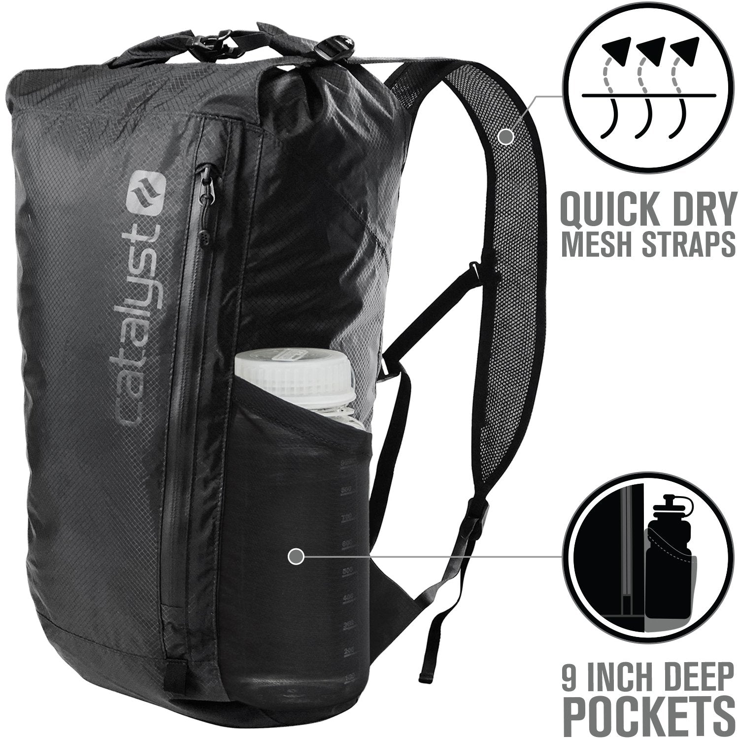 CAT20LWBPBLK | Waterproof 20L Backpack