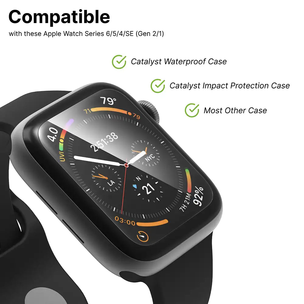 40mm - Screen Protector (2 Pack) for Apple Watch Series 6/5/4/SE (Gen 2/1)-CA
