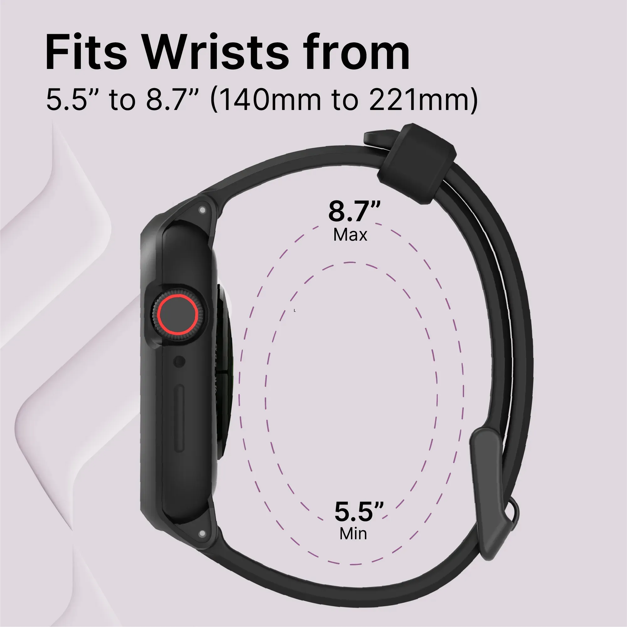 44mm - Rugged Case + Band for Apple Watch Series 6/5/4/SE (Gen 2/1)-B2B