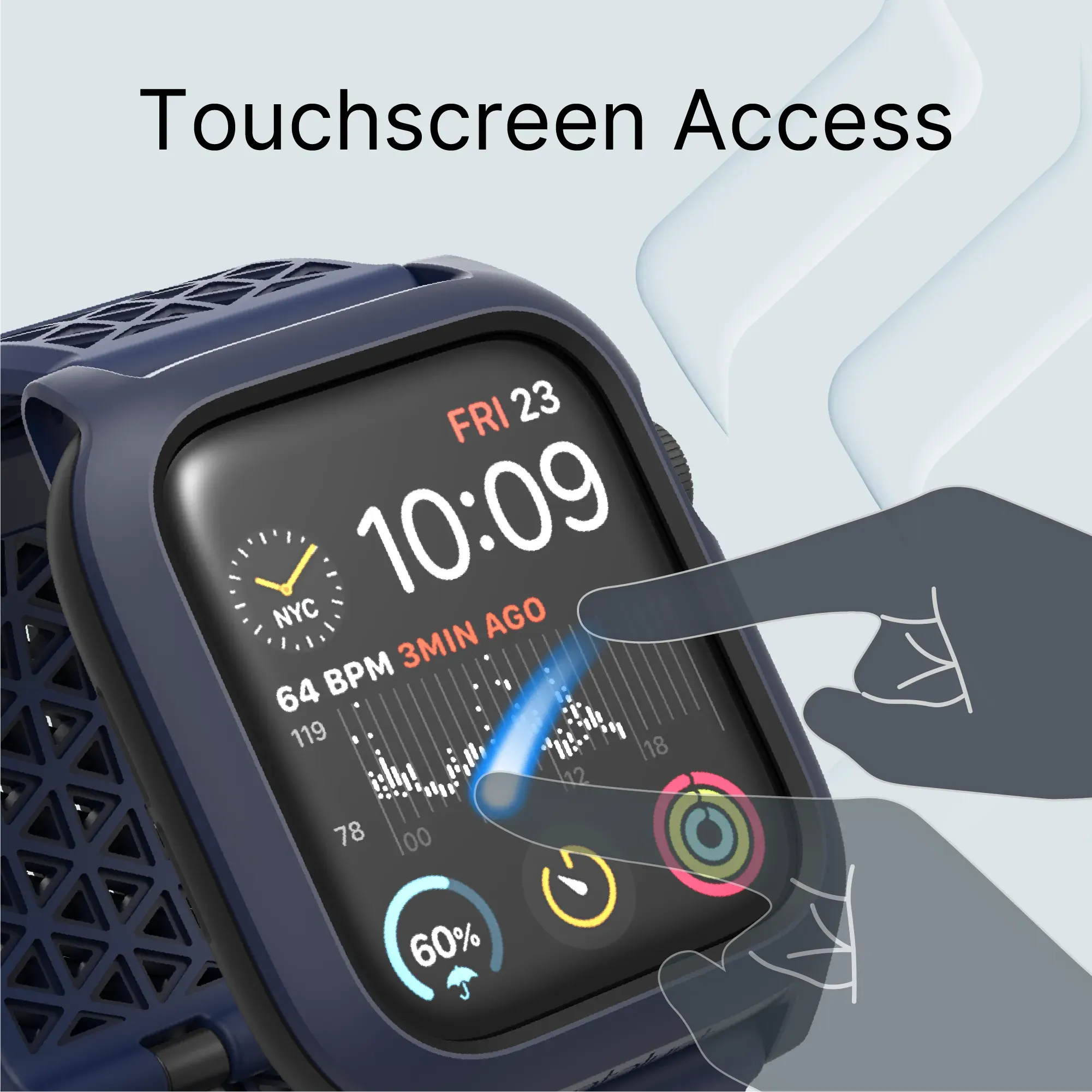 44mm - Rugged Case + Band for Apple Watch Series 6/5/4/SE (Gen 2/1)-B2B