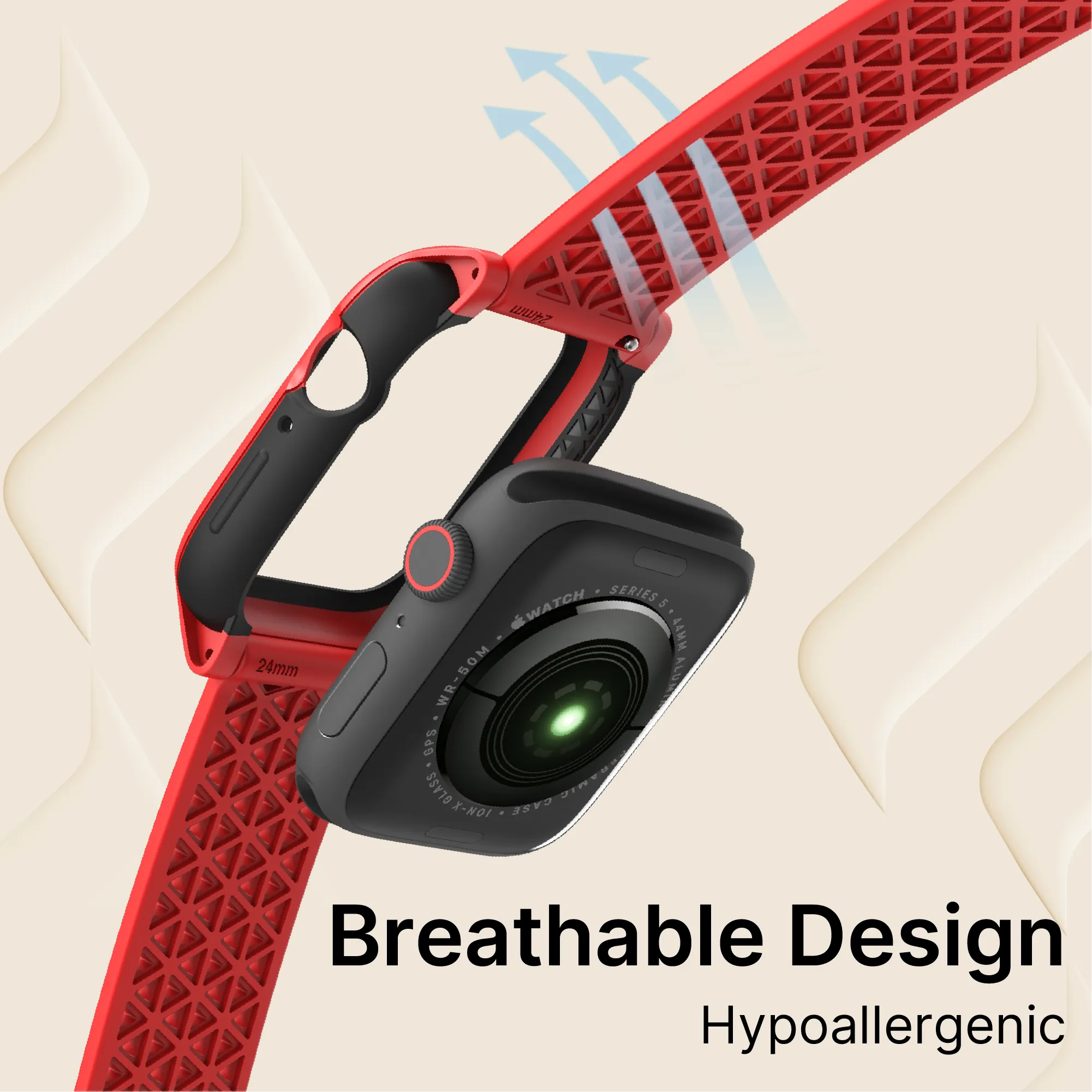 44mm - Rugged Case + Band for Apple Watch Series 6/5/4/SE (Gen 2/1)