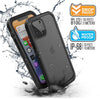 Catalyst iPhone 12 waterproof case total protection water proof drop proof Text reads Drop proof MIL STD 810G 10 Feet/3 meters Water proof IP_68 33 feet/10 meters