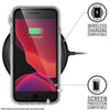 Catalyst iphone 8/7 impact protection case showing wireless charging in a clear colorway text reads wireless charging compatible screen protector compatible