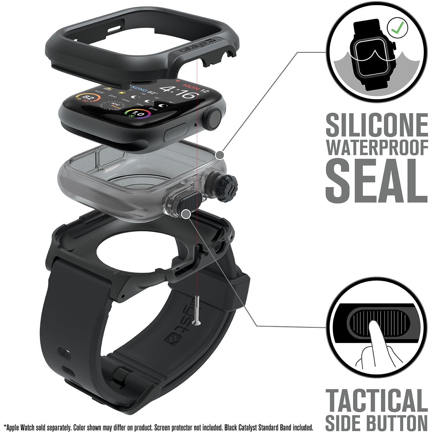 CAT40WAT4BLK | Waterproof Case for 44mm Apple Watch Series 4 & 5