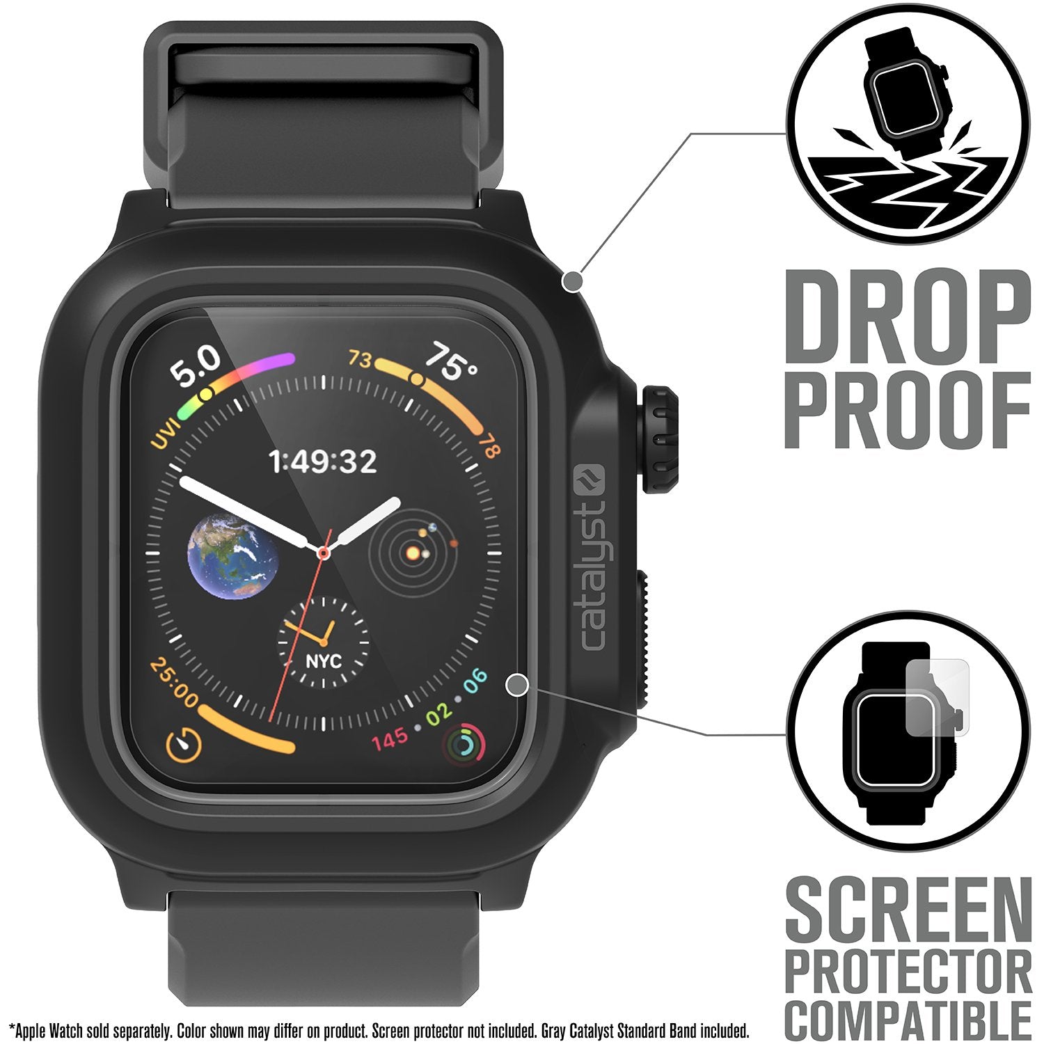 CAT44WAT4GRY | Waterproof Case for 44mm Apple Watch Series 4 & 5
