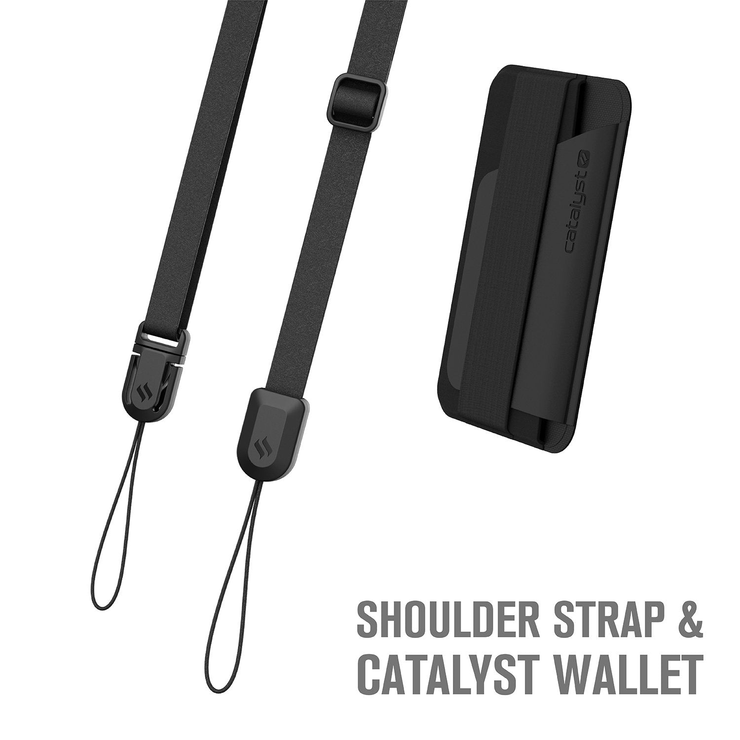 CATBUN06BLK | The Wanderlust Bundle Accessories - Stick-on Wallet and Shoulder Strap